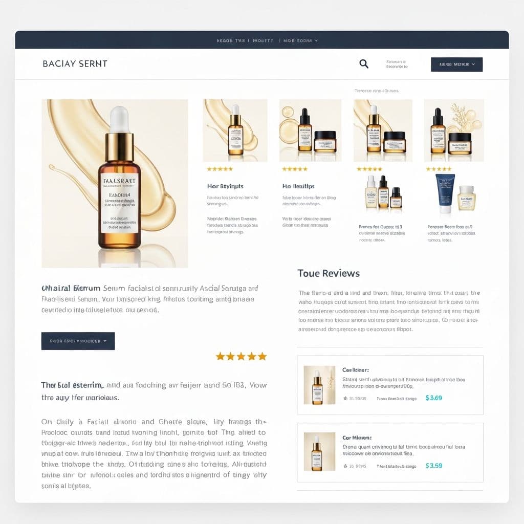 Beauty brand Shopify product page with optimized layout and conversion elements
